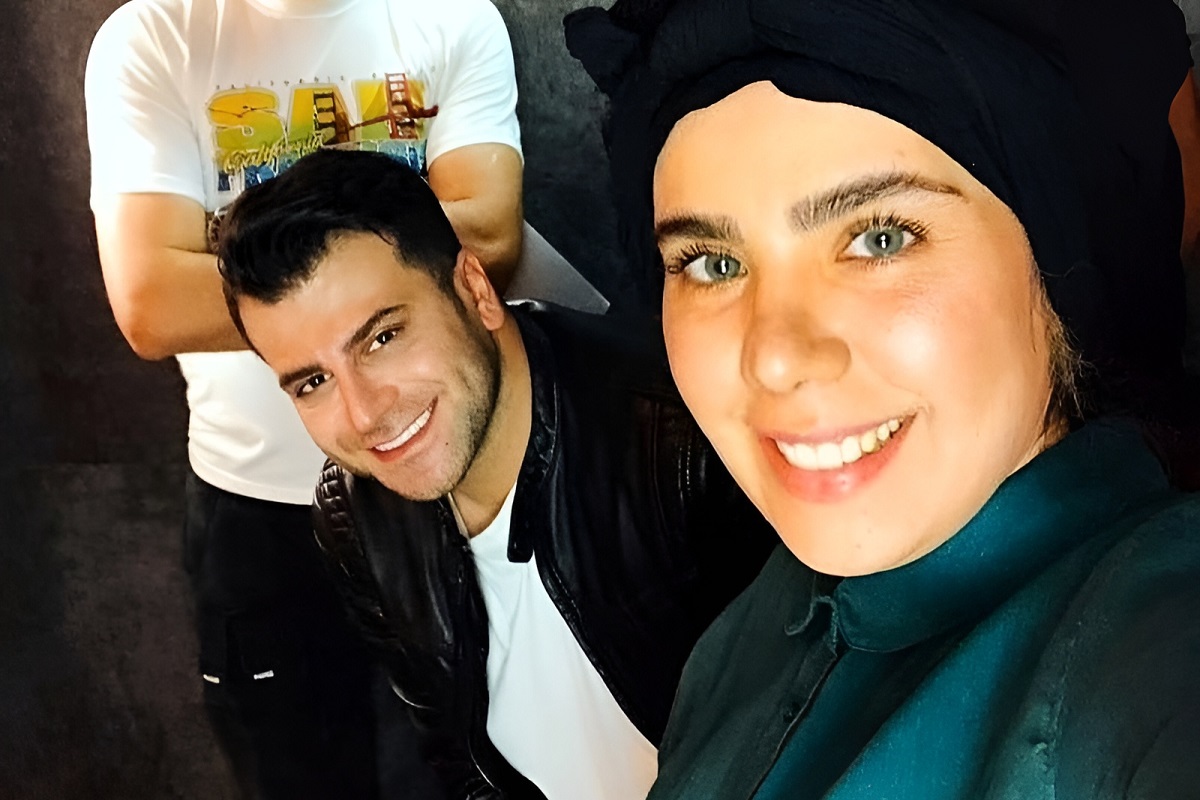 مژگان و جواد جوادی در پشتصحنه بچه مهندس3-1