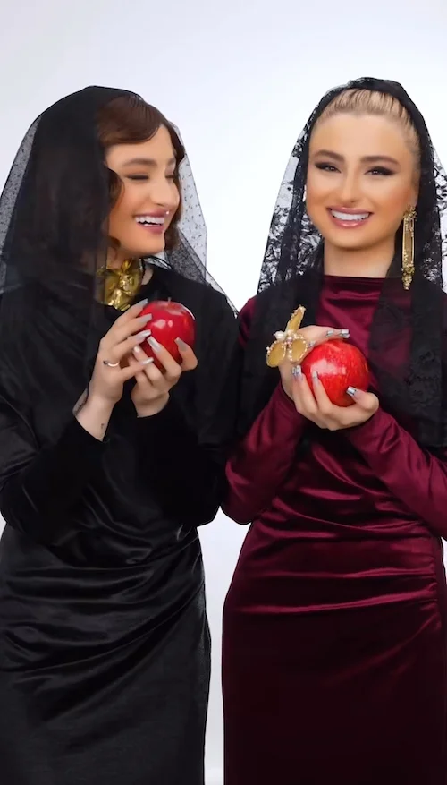 سارا و نیکا با استایلهای یلدایی