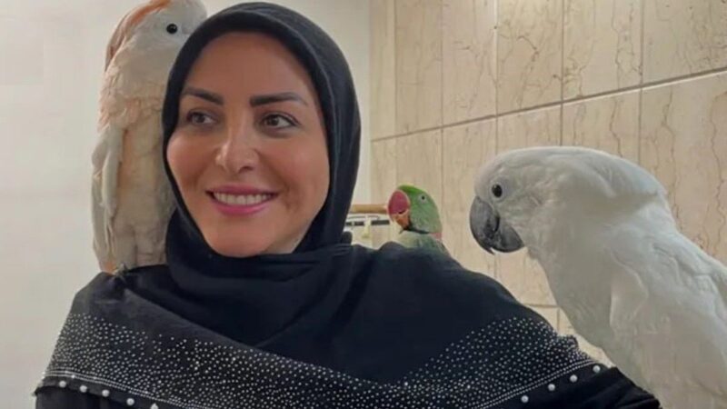 المیرا شریفی نیا با مانتوی مزونی و سنگ‌کاری شده در آنتن زنده شبکه دو سیما