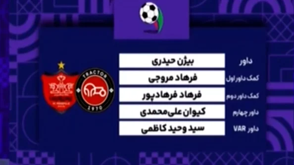 تراکتور – پرسپولیس (کارشناسی داوری) - تصویر شاخص