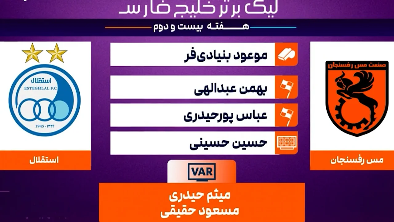کارشناسی داوری دیدار مس رفسنجان – استقلال - تصویر شاخص