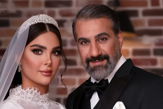 اولین عکس دونفره محمد نادری و زنش (الناز خانوم) بعد از عروسی