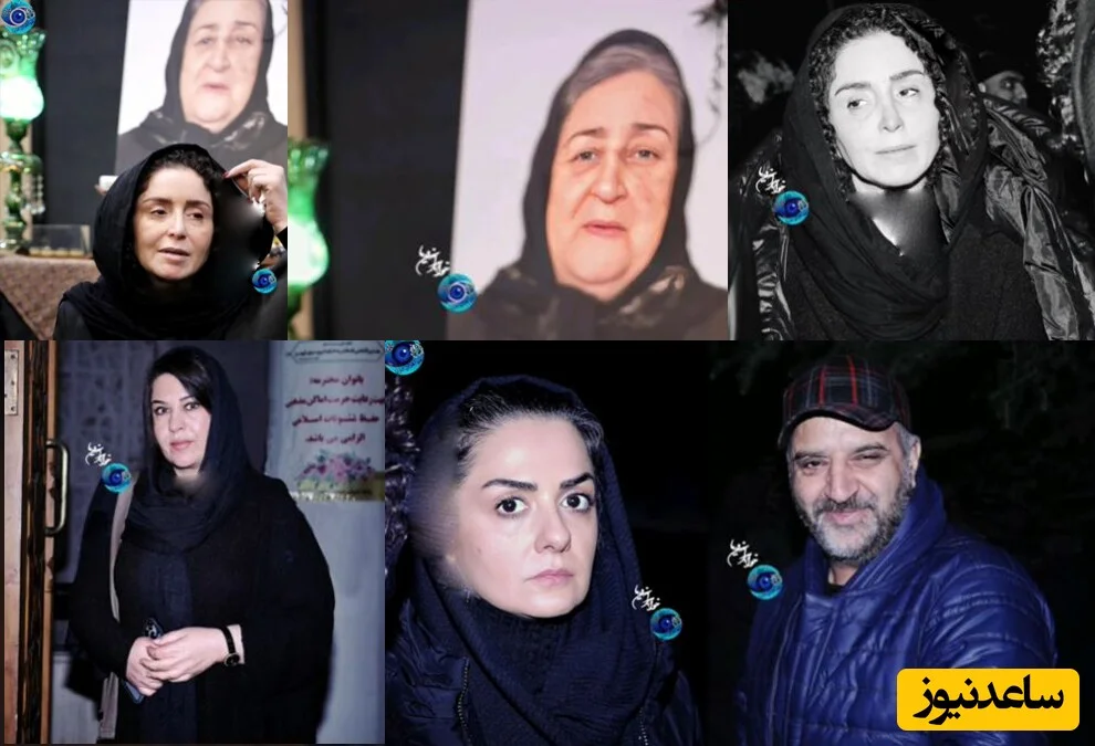 هنرمندان در مراسم ترحیم مادر ژاله صامتی