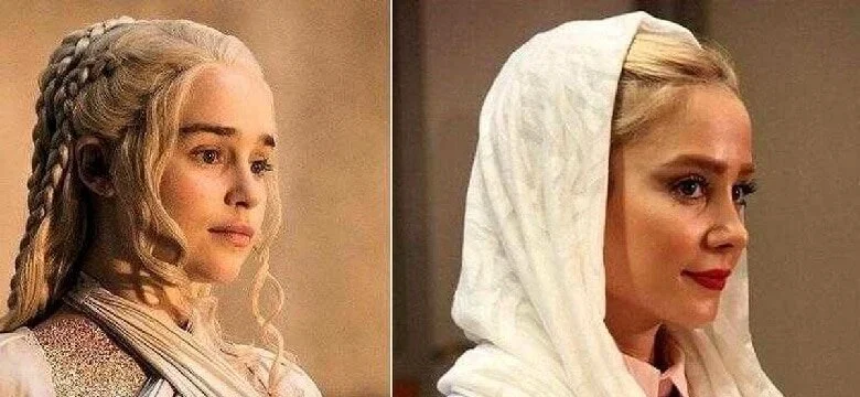 شباهت جنجالی الناز حبیبی به بازیگر معروف سریال گیم آف ترونز - تصویر شاخص